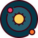 sun, nature, space, universe, planets, solar system DarkSlateGray icon