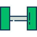 Weightlifter, Gymnast, sports, gym, dumbbell, exercise DarkCyan icon