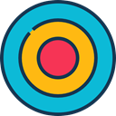 Aim, Target, sports, shooting, sniper, weapons, Dart Board DarkTurquoise icon