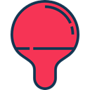 equipment, sports, ping pong, racket, table tennis Crimson icon