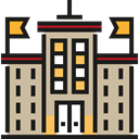 buildings, college, High School, Architecture And City, school, education Tan icon