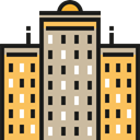 office, Building, city, town, buildings, urban, Architectonic, Office Block, Architecture And City Tan icon