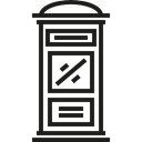 Architecture And City, Communication, phone call, Telephone Box, Phone Booth, technology Black icon