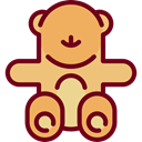 Fluffy, Animals, teddy bear, childhood, puppet, Animal, gaming SandyBrown icon