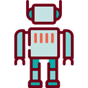 robot, Toy, technology, electronics, childhood, Science Fiction, Futurist Maroon icon