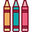 education, Crayon, Crayons, write, Pen, gaming, Draw Maroon icon