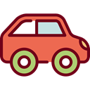 Car, transportation, transport, vehicle, Toy, Automobile Maroon icon