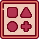 Baby Toy, geometry, shapes, baby, children, Game, triangle, gaming, shape Wheat icon