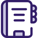 bookmark, Address book, Notebook, Business, Agenda, education MidnightBlue icon