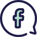 Communications, Logo, Messenger, interface, Facebook, social media, social network, logotype, Logos, Message, Chat MidnightBlue icon