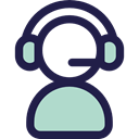 technology, Telemarketer, Microphone, Avatar, customer service, support, people, user, Headphones, Call MidnightBlue icon