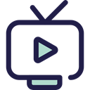 Tv, screen, television, antenna, old, technology, vintage, Communications MidnightBlue icon