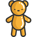 Animal, bear, Animals, children, Kid And Baby, teddy bear, childhood, puppet, Fluffy Goldenrod icon