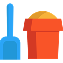 Beach, childhood, shovel, leisure, Tools And Utensils, Summertime, Sand Bucket, Kid And Baby Tomato icon