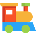 toys, transport, Toy, train, children, Locomotive, trains, Railroad, Baby Toy, Kid And Baby Goldenrod icon