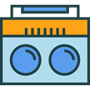 technology, electronic, electronics, vintage, music, radio PowderBlue icon