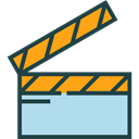 cinema, movie, Movies, Clapperboard, clapper, Tools And Utensils, Cinema Icons PowderBlue icon