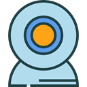 Cam, Webcam, technology, electronics, Videocam, Communications, video chat, Videocall PowderBlue icon