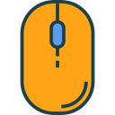 Computer, Mouse, technology, electronic, electronics, computing, computer mouse, clicker, Technological Orange icon