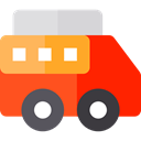 food, Fast food, trucking, Delivery Truck, Hot Dog, Food And Restaurant, Shipping And Delivery, transportation, truck, transport, van OrangeRed icon