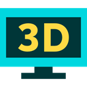 cinema, Tv, monitor, screen, television, 3d, technology, entertainment DarkSlateGray icon