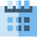 Calendar, time, Administration, Organization, Calendars SkyBlue icon