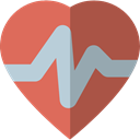 Heart, medical, pulse, heart rate, Electrocardiogram, Cardiogram, Healthcare And Medical Sienna icon