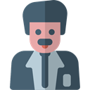 Man, people, user, Avatar, job, teacher, physician, scientist, profession, Occupation, Professions And Jobs DimGray icon