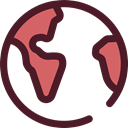 worldwide, Maps And Flags, Planet Earth, Maps And Location, global, Geography Maroon icon