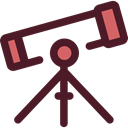 science, education, Observation, space, telescope, Tools And Utensils Maroon icon