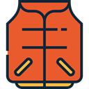security, vest, Lifesaver, Lifejacket Chocolate icon