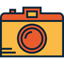 electronics, photograph, photo camera, picture, interface, digital, technology SandyBrown icon