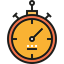 time, stopwatch, timer, interface, Chronometer, Wait, Tools And Utensils, Time And Date Goldenrod icon