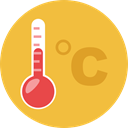 Mercury, Celsius, Fahrenheit, Degrees, Tools And Utensils, weather, temperature, thermometer SandyBrown icon