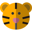 Tiger, zoo, Animals, mammal, wildlife, Animal Kingdom DarkGoldenrod icon