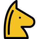 Game, knight, chess, strategy, miscellaneous, horse, sports, piece, Sports And Competition Goldenrod icon