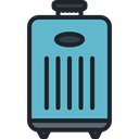 suitcase, travel, luggage, baggage, travelling, Tools And Utensils MediumTurquoise icon