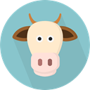 zoo, cow, Animals, Farming, Wild Life, Animal Kingdom SkyBlue icon