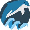 Animal, dolphin, Animals, Aquarium, Aquatic, Sea Life DarkSlateGray icon