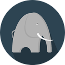 elephant, Animal Kingdom, zoo, Animals, mammal, Wild Life DarkSlateGray icon