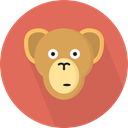 monkey, zoo, Animals, Wild Life, Animal Kingdom IndianRed icon