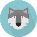 zoo, Animals, wolf, wildlife, Animal Kingdom SkyBlue icon