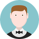 profession, Occupation, Professions And Jobs, people, user, Avatar, job, Restaurant, waiter SkyBlue icon