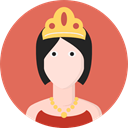 people, user, Character, Avatar, Queen, legend, Fantasy, Folklore, Fairy Tale IndianRed icon