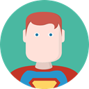people, user, Character, Superheroe CadetBlue icon