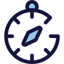 compass, Orientation, location, Direction, Tools And Utensils, Cardinal Points, Maps And Location MidnightBlue icon