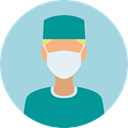 Avatar, job, Surgeon, profession, people, user, doctor, medical, Occupation, Health Care, Professions And Jobs LightBlue icon