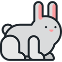 Bunny, zoo, Animals, rabbit, mammal, Wild Life, Animal Kingdom Gainsboro icon