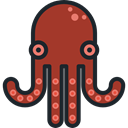 Aquarium, Octopus, Aquatic, Sea Life, Animals Brown icon