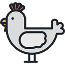 bird, Animals, Farm, hen, Animal Kingdom Black icon